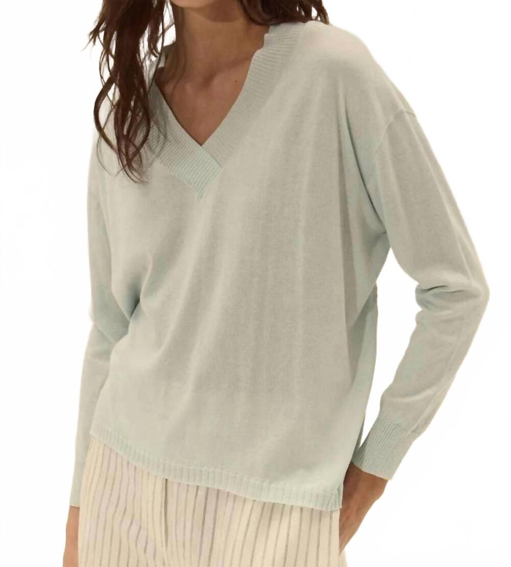 NEW DELUC cefalonia sweater in light blue